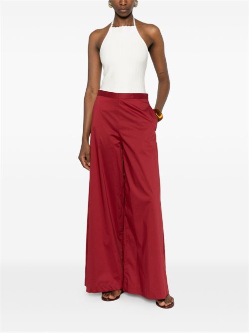 Pantalone donna Liviana Conti rosso con elastico in vita modello Ilaria LIVIANA CONTI | L6SK87D43-1
